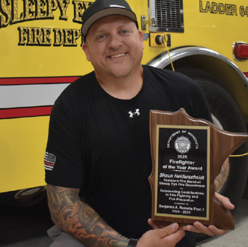 Heiderscheidt received MN American Legion 2025 Firefighter of the Year